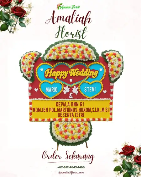 Papan Bunga Pernikahan Karang Bintang
